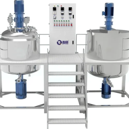 Vacuum Emulsifying Machine with Liquid Mixing Machine | Cream and Detergent Manufacturing